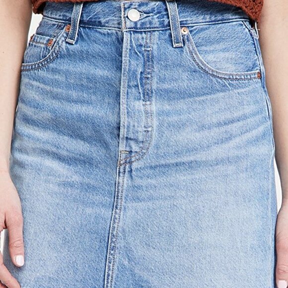 Levi's Ribcage Denim Mini Skirt - 25 - Picture 4 of 13